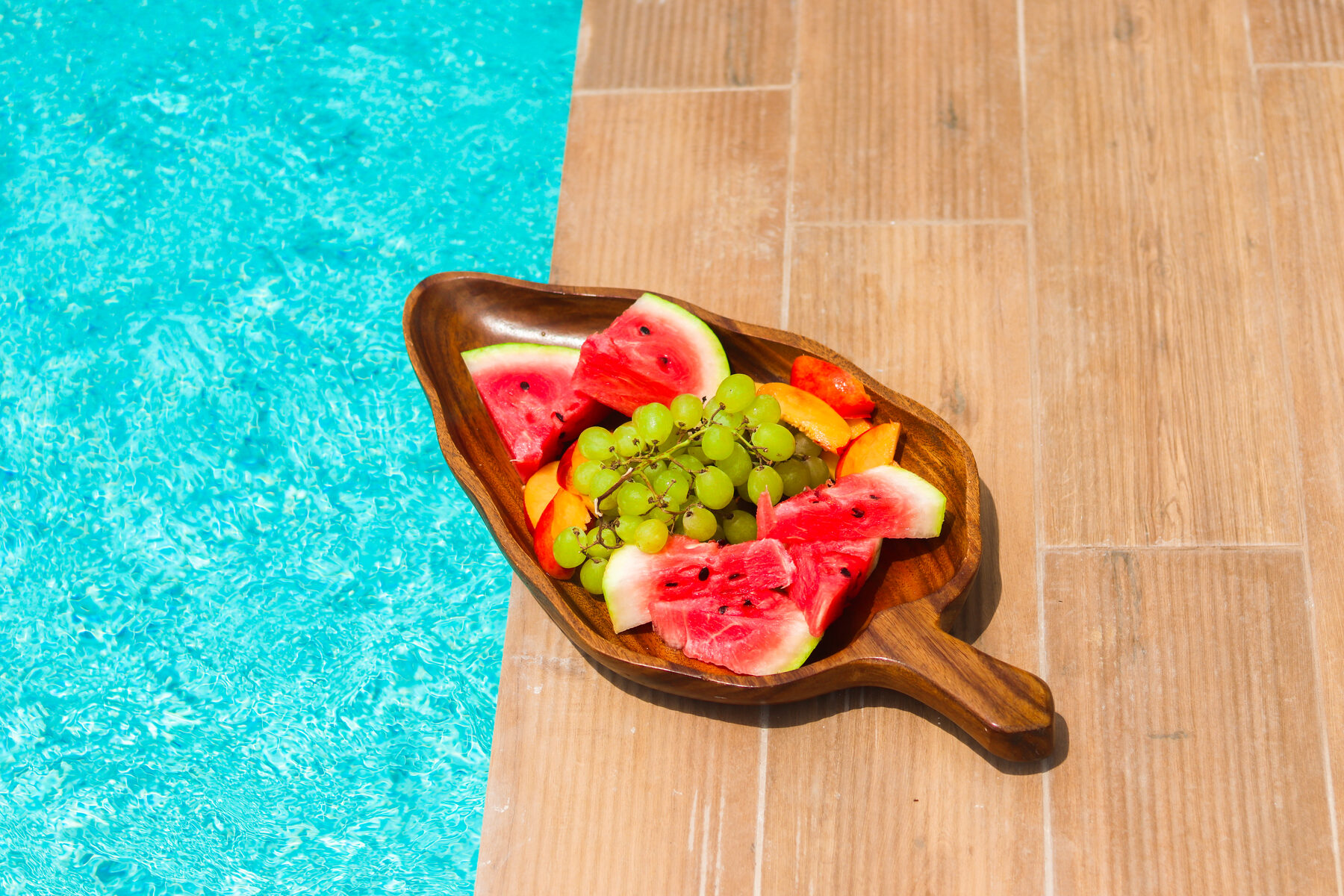 Fresh fruit by the pool